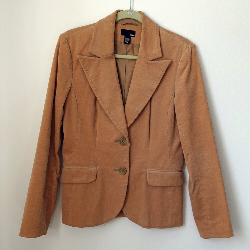 Vintage H&M Tan Corduroy Blazer US 8/UK 12/Eur 38
